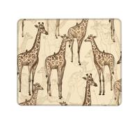 COWMGHLDFL Mouse pad Hand Drawn Giraffes Mouse Mat for Wireless Mouses Computer Keyboard Mats with Non-Slip Rubber Gaming Desk Pad Square Desk Mat for Office Laptop 10 x 12 inch