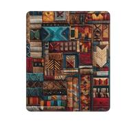 COWMGHLDFL Mousepad African Style Patchwork Mouses Mat for Wireless Mouses Computer Keyboard Mat with Non-Slip Rubber Gaming Desk Pad Square Desk Mat for Office Laptop