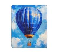 COWMGHLDFL Mousepad Blue Hot Air Balloon Mouses Mat for Wireless Mouses Computer Keyboard Mat with Non-Slip Rubber Gaming Desk Pad Square Desk Mat for Office Laptop