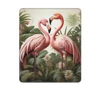 COWMGHLDFL Mousepad Flamingo Palm Trees Leaf Mouses Mat for Wireless Mouses Computer Keyboard Mat with Non-Slip Rubber Gaming Desk Pad Square Desk Mat for Office Laptop