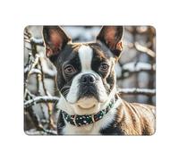 COWMGHLDFL Mousepad Lovely Boston Terrier Mouses Mat for Wireless Mouses Computer Keyboard Mat with Non-Slip Rubber Gaming Desk Pad Square Desk Mat for Office Laptop