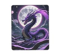 COWMGHLDFL Mousepad Purple Dragon Purple Moon Mouses Mat for Wireless Mouses Computer Keyboard Mat with Non-Slip Rubber Gaming Desk Pad Square Desk Mats for Office Laptop