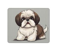 COWMGHLDFL Mousepad Shih Tzu Dog Mouses Mat for Wireless Mouses Computer Keyboard Mat with Non-Slip Rubber Gaming Desk Pad Square Desk Mat for Office Laptop