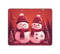COWMGHLDFL Mousepad Two Snowmen Together Mouses Mat for Wireless Mouses Computer Keyboard Mat with Non-Slip Rubber Gaming Desk Pad Square Desk Mat for Office Laptop
