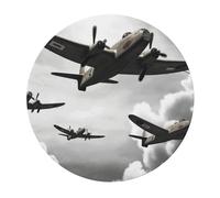 COWMGHLDFL Round Table Cover Spill-Proof Table Cloth 48"-54" World War Tablecloths Wrinkle Free Table Cloths Waterproof Tablecover for Dining Party Wedding