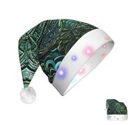 COWMGHLDFL Santa Hat Adult Christmas Hats For Men Women Mayan Calendar End Of The World Santa Claus Hats Xmas Holiday Hat For New Year