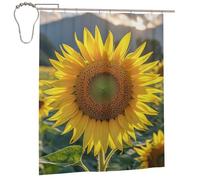 COWMGHLDFL Shower Curtain Liner Bathroom Curtains with 12 Hooks The most beautiful sunflower Shower Curtains Waterproof Liner Cloth Long Curtain for Bathroom Bathtub