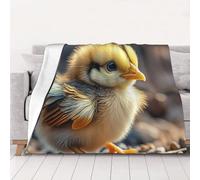 COWMGHLDFL Throw Blanket 200x150 CM Bed Blanket Chicken Chick Flannel Blankets for Sofa Reversible Plush Blanket Soft Cozy Throw Blankets for Couch Camping All Seasons