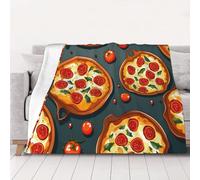COWMGHLDFL Throw Blanket 200x150 CM Bed Blanket Pizza Food Flannel Blankets for Sofa Reversible Plush Blanket Soft Cozy Throw Blankets for Couch Camping All Seasons