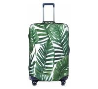 COWMMWOC Banana Leaf Green Trolley Case Protective Cover, Elastic Travel Luggage Cover, Suitcase Protective Cover for 18-32 Inch Bags | Washable Baggage Covers | Travel Suitcase Protector