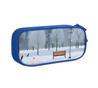 COWMMWOC Cute Design Name Pen Bag Pencil Case for Students Girls Boys â€“ Large Capacity Pencil Pouch with Compartments, Doubility Zip Stationery Storage Organizer (Black, Pink, Blue)