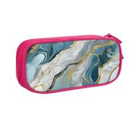 COWMMWOC Cute Design Name Pen Bag Pencil Case for Students Girls Boys â€“ Large Capacity Pencil Pouch with Compartments, Doubility Zip Stationery Storage Organizer (Black, Pink, Blue)