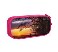 COWMMWOC Cute Design Name Pen Bag Pencil Case for Students Girls Boys â€“ Large Capacity Pencil Pouch with Compartments, Doubility Zip Stationery Storage Organizer (Black, Pink, Blue)