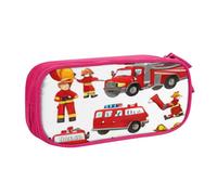 COWMMWOC Cute Design Name Pen Bag Pencil Case for Students Girls Boys â€“ Large Capacity Pencil Pouch with Compartments, Doubility Zip Stationery Storage Organizer (Black, Pink, Blue)