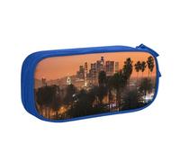 COWMMWOC Cute Design Name Pen Bag Pencil Case for Students Girls Boys â€“ Large Capacity Pencil Pouch with Compartments, Doubility Zip Stationery Storage Organizer (Black, Pink, Blue)