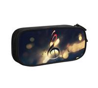 COWMMWOC Cute Design Name Pen Bag Pencil Case for Students Girls Boys â€“ Large Capacity Pencil Pouch with Compartments, Doubility Zip Stationery Storage Organizer (Black, Pink, Blue)