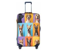 COWMMWOC Cute Dogs Trolley Case Protective Cover, Elastic Travel Luggage Cover, Suitcase Protective Cover for 18-32 Inch Bags | Washable Baggage Covers | Travel Suitcase Protector
