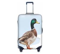 COWMMWOC Cute Mallard Ducks Trolley Case Protective Cover, Elastic Travel Luggage Cover, Suitcase Protective Cover for 18-32 Inch Bags | Washable Baggage Covers | Travel Suitcase Protector