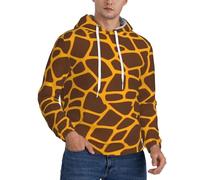 COWMMWOC Men'S Hoodie Giraffe Print 3d Printed Hooded Sweatshirt Casual Pullover Long Sleeve Hoodies Tops With Drawstring Big Pockets