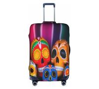 COWMMWOC Skull Trolley Case Protective Cover, Elastic Travel Luggage Cover, Suitcase Protective Cover for 18-32 Inch Bags | Washable Baggage Covers | Travel Suitcase Protector