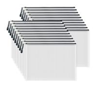 COWORK-UP 20PCS A4 Plastic Zip Wallets Board Game Storage Zip Bags Home Travel Organiser, A4 Document Folders Mesh Zipper Pouch Bags for Office School Supplies