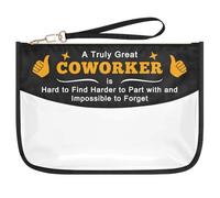 Coworker Appreciation Gifts Makeup Bag Coworker Leaving Farewell Going Away Gift Office Birthday Gift for Women Colleague Manager Employee Thank You Gifts Clear Cosmetic Bag Zipper Toiletry Pouch