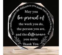 Coworker Gift Acrylic Friend Gift Birthday Retirement Goodbye Farewell Gift for May You Be Proud of The Work You Do Sign for Employee Gift Inspirational Paperweight Keepsake (Octagon Style)