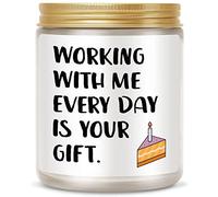 Coworker Gifts for Women Men,Gift for Coworkers,Office Funny Gifts for Coworkers,Working with Me Everyday is Your Gift-Lavender Scented Candle,Birthday Gifts,Leaving Gifts for Coworker