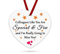 Coworker Leaving Gift for Women Men Ceramic Hanging Decoration Going Away Gift Goodbye Gift for Colleague Farewell Gifts New Job Gift Retirement Gift Work Bestie Birthday Gift Christmas Ornament Gifts