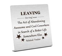 Coworker Leaving Gift for Women Men Friends Desk Sign Gifts for Colleagues Going Away Gifts New Job Gifts Plaque Sign Desk Decor from Coworkers Christmas Retirement Gifts Goodbye Gift