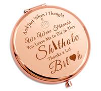 Coworker Leaving Gifts for Women Compact Makeup Mirror Funny Presents for Females Farewell Gifts for Coworkers New Job Going Away Goodbye Folding Makeup Mirror for Coworker Colleague Boss Friends