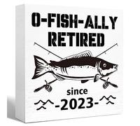 Coworker Leaving Gifts For Women Men Retirement Gifts New Joy Going Away Gift Farewell Party Gift For Coworker Boss Leader Colleague Friends -Wooden Block Sign Desk Decor Fish Ally 5x5 Inch