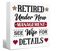 Coworker Leaving Gifts For Women Men Retirement Gifts New Joy Going Away Gift Farewell Party Gift For Coworker Boss Leader Colleague Friends -Wooden Block Sign Desk Decor See Wife for 5x5 Inch
