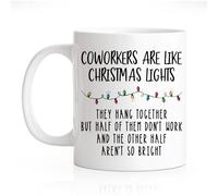 Coworkers are Like Christmas Light 11 Oz Novelty Coffee Mug/Cup, Appreciation Thank You Gifts for Coworkers Social Worker, New Work Promotion Present for Coworker Friend, Goodbye Gifts