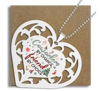 Coworkers by Chance Friends by Choice Christmas Ornament, Funny Office for Work Bestie, Festive Heart Shaped Friendship Keepsake S2X15