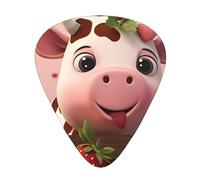 Cows and Strawberries 12 guitar picks per pack, available in 3 different thicknesses, suitable for electric guitars, ukuleles, etc.