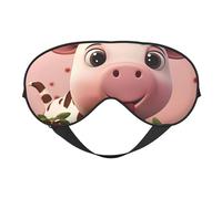 Cows and Strawberries Soft Eye Mask. Unisex, Comfortable and Breathable, Suitable for Daily Rest. Helps You Quickly Enter Deep Sleep.