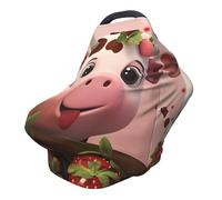 Cows and Strawberries Versatile full-print Stroller Chair Cover/Nursing Cover, specially designed for your baby