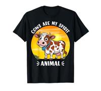 Cows are My Spirit Animal Farming Cow Lover Dairy Farming T-Shirt