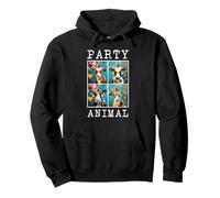 Cows Face Colorful Farm Animal Party Hat Funny Cow Farming Pullover Hoodie