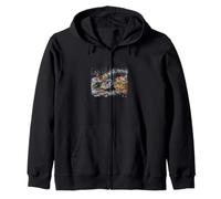 Cows in Outerspace Cows Playing Among The Galaxy Zip Hoodie