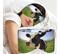 Cows in The Pasture, Sleep Mask for Home Travel, Full Eye Covers Light Blocking Eye Mask Sleep Eye and Ear Muffs
