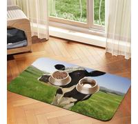 Cows In The Pasture,Waterproof Pet Feeding Mat,PU Leather Placemats for Cat Dog Water Bowl,Food Mats,40x60cm
