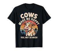 Cows Make Me Happy You Not So Much T-Shirt V3 Funny Cow T-Shirt
