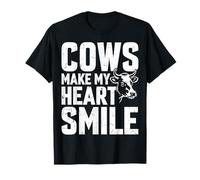 Cows Make My Heart Smile - Cow Lover Farmer Dairy Farming T-Shirt