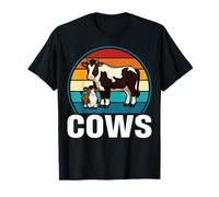 Cows Retro Cow Lover Farmer Farm Animals Dairy Farming T-Shirt