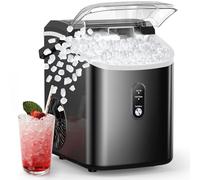 COWSAR Chewable Pebble Ice Maker, 34Lbs/day Crunchy Pellet Ice Cubes, Self-Cleaning, Compact Portable for Home/Kitchen/RV/Office