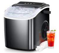 COWSAR Portable Ice Maker - Countertop, Self-Cleaning, 26.5 lbs/24Hrs, 9 Ice Cubes in 6 Mins, Ideal for Home, Kitchen, Bar, Camping