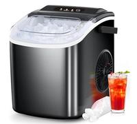 COWSAR Portable Ice Maker - Countertop, Self-Cleaning, 26.5 lbs/24Hrs, 9 Ice Cubes in 6 Mins, Ideal for Home, Kitchen, Bar, Camping