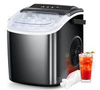 COWSAR Portable Ice Maker - Countertop, Self-Cleaning, 26.5 lbs/24Hrs, 9 Ice Cubes in 6 Mins, Ideal for Home, Kitchen, Bar, Camping